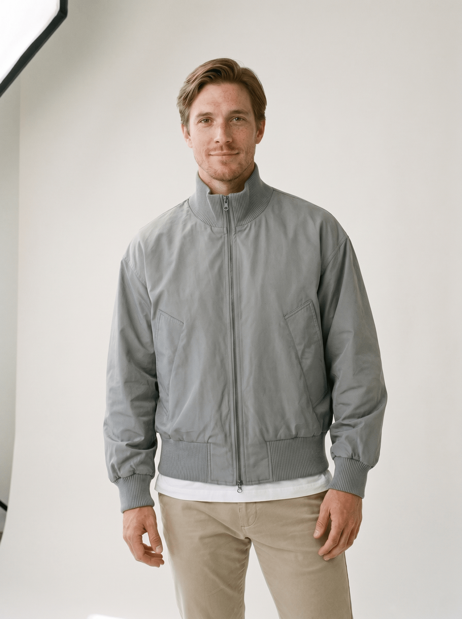 Oversized Stand - Collar Mens Bomber Jacket - vencé