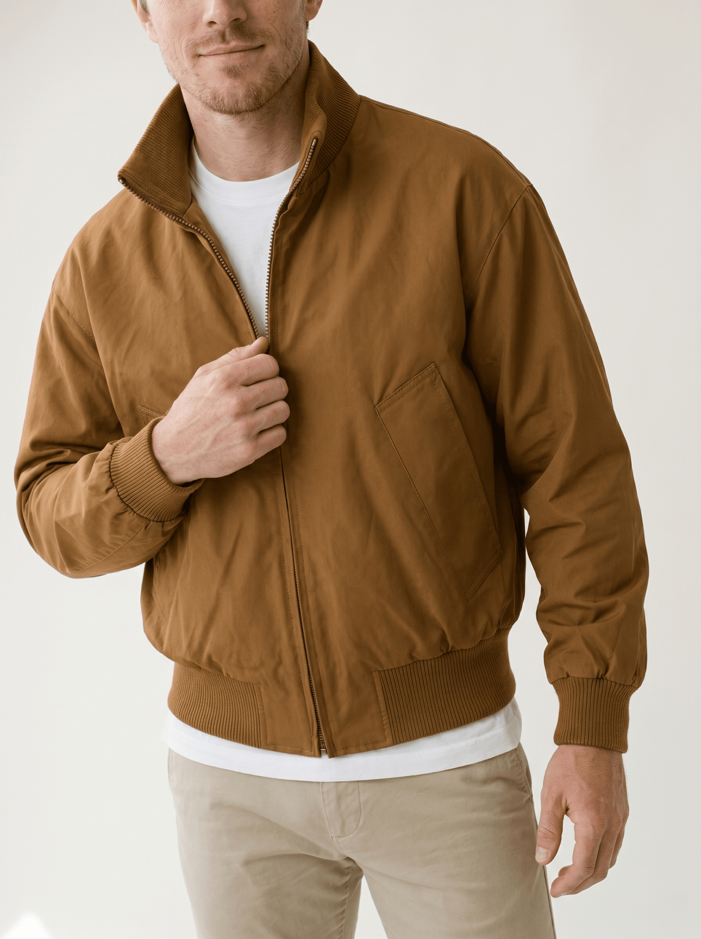 Oversized Stand - Collar Mens Bomber Jacket - vencé