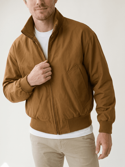 Oversized Stand - Collar Mens Bomber Jacket - vencé