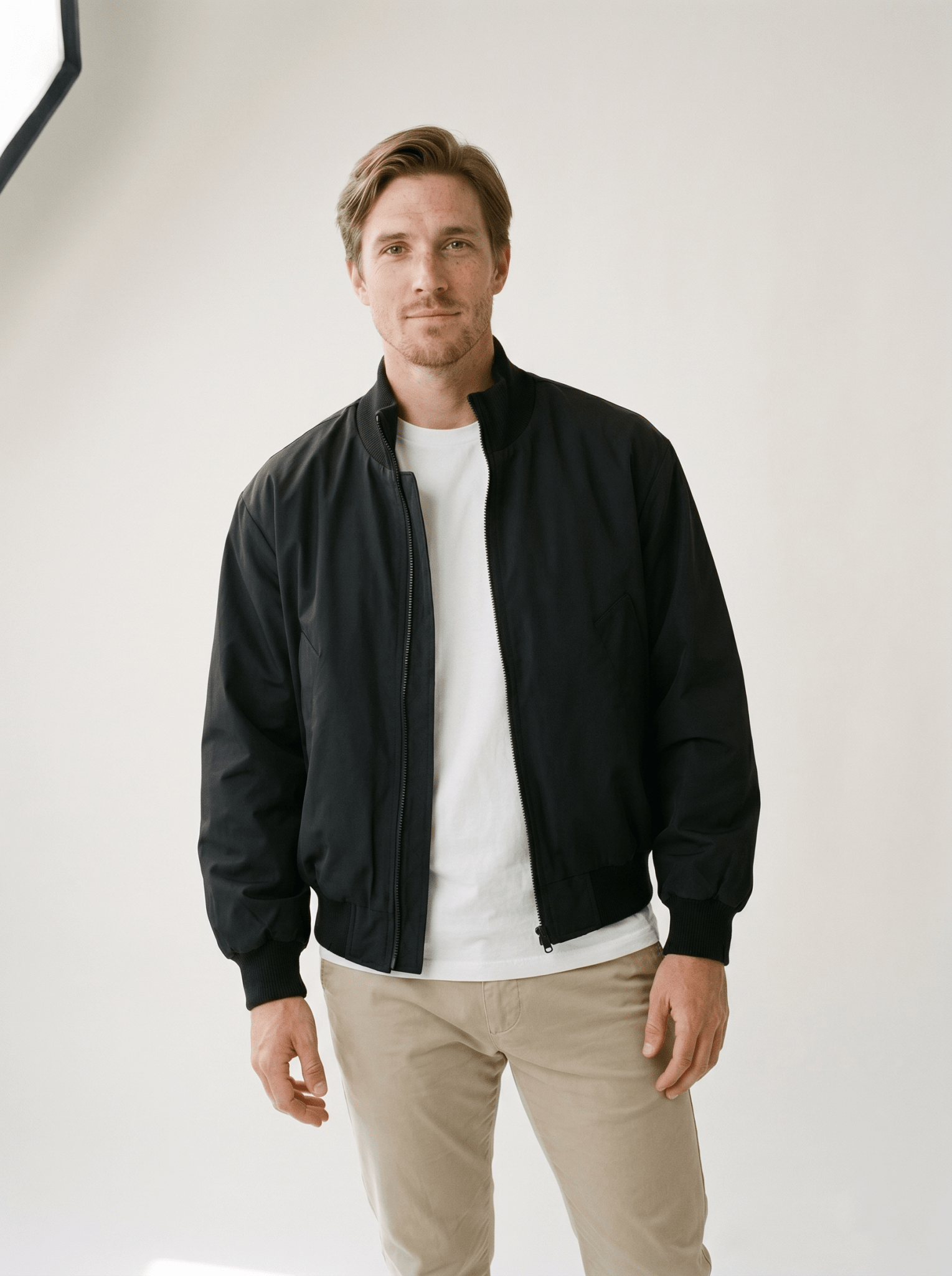 Oversized Stand - Collar Mens Bomber Jacket - vencé