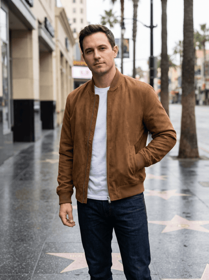 Oversized Stand - Collar Mens Bomber Jacket - vencé