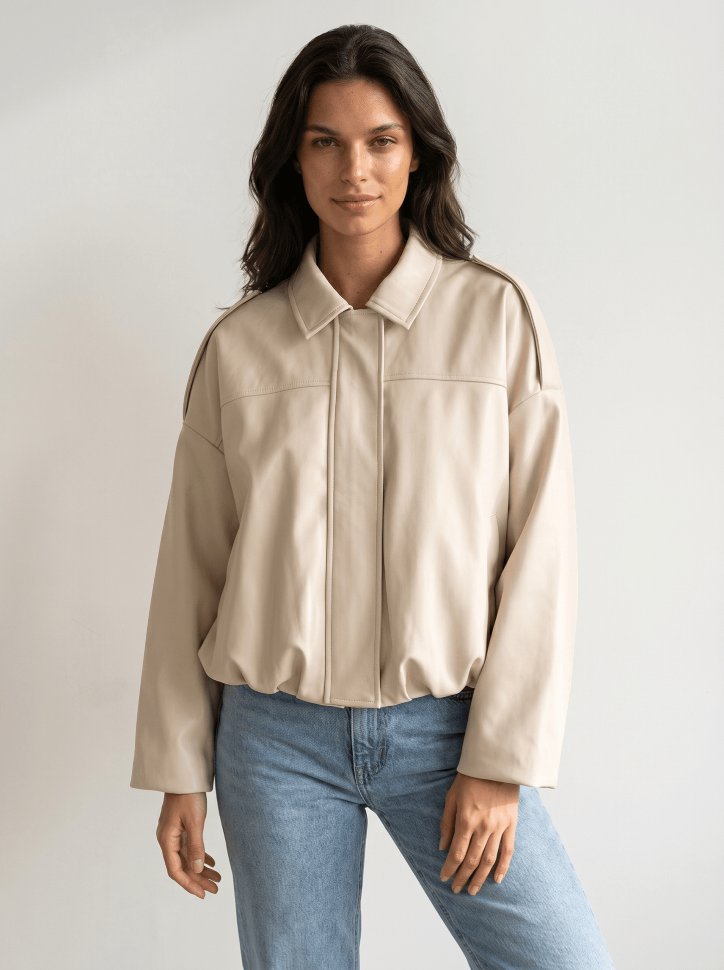 Oversized Suede Womens Bomber Jacket - vencé