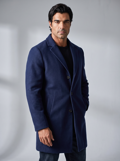 Single-Breasted Wool Overcoat