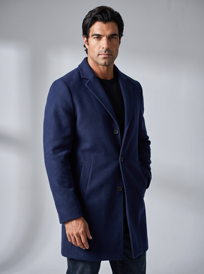 Single-Breasted Wool Overcoat