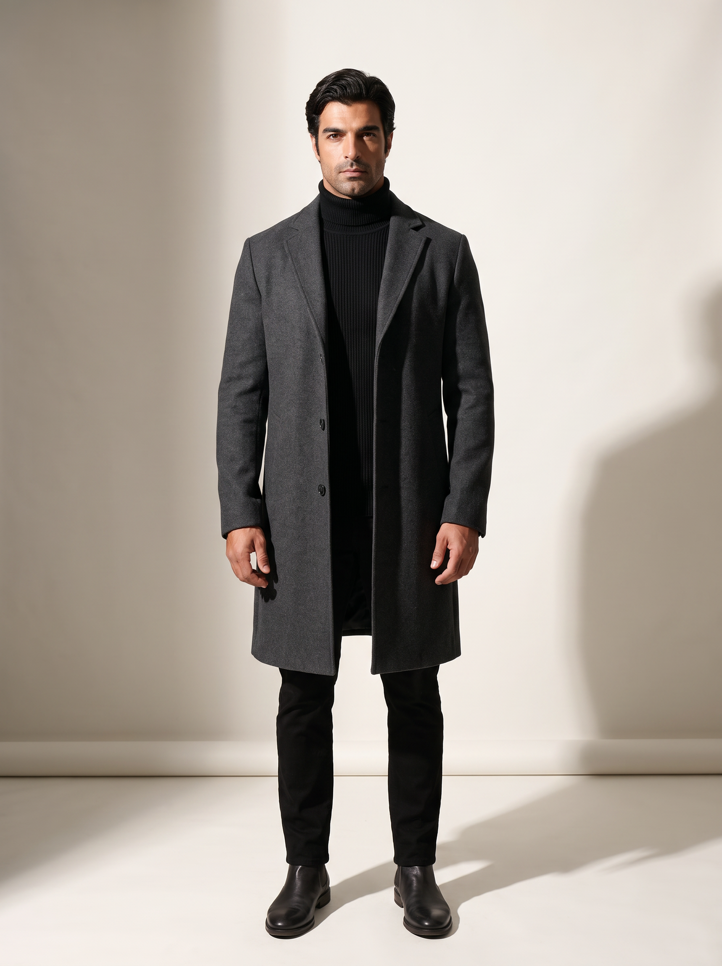 Single-Breasted Wool Overcoat