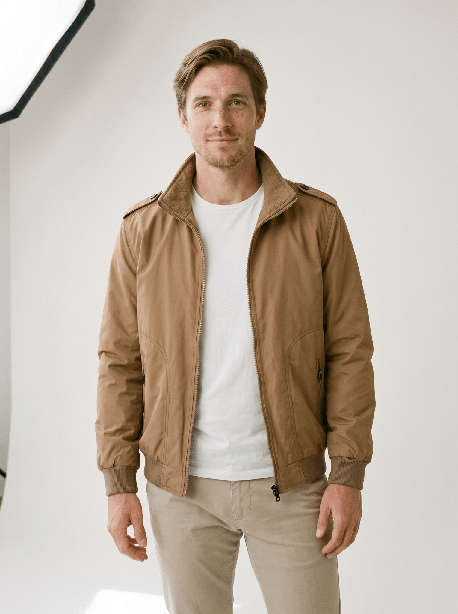 Plaid - Lined Stand - Collar Mens Bomber Jacket - vencé