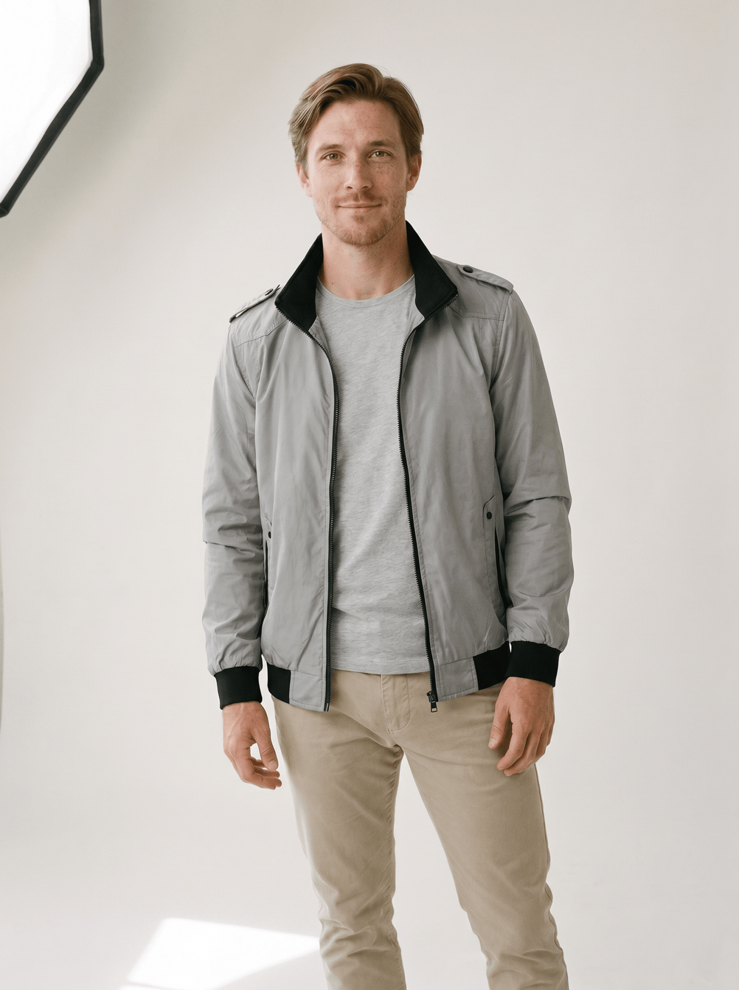 Plaid - Lined Stand - Collar Mens Bomber Jacket - vencé