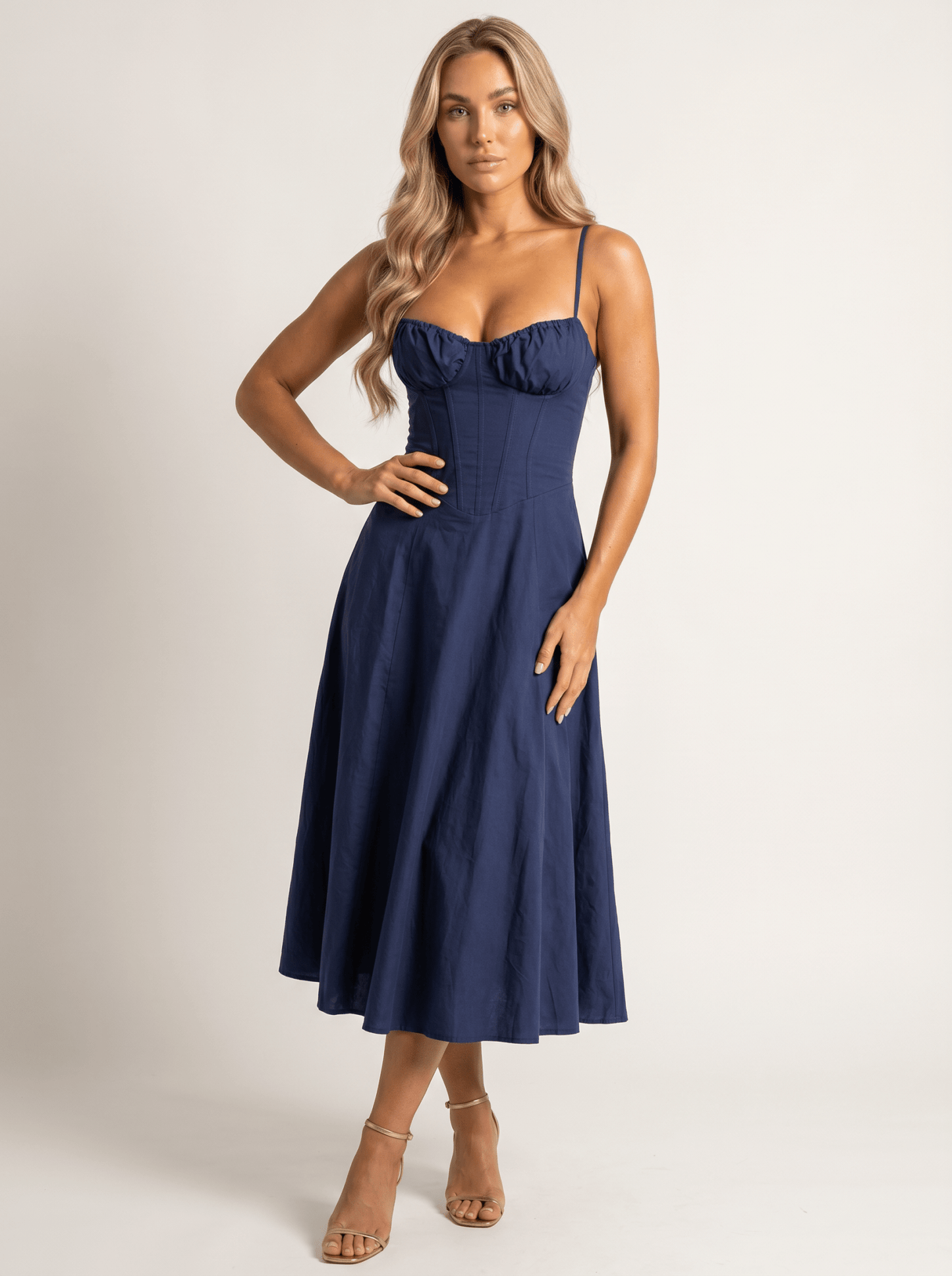 Romantic Corset Midi Dress - vencé