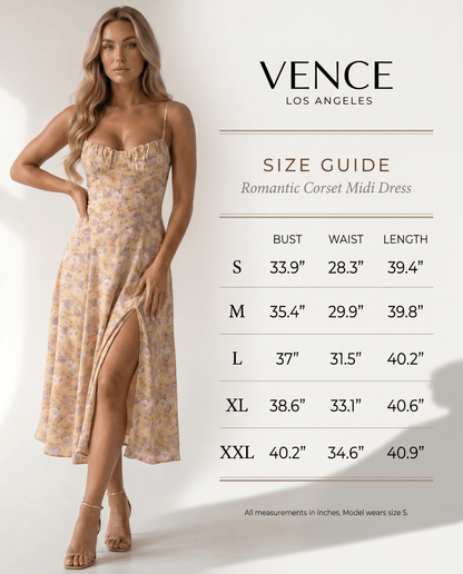 Romantic Corset Midi Dress - vencé