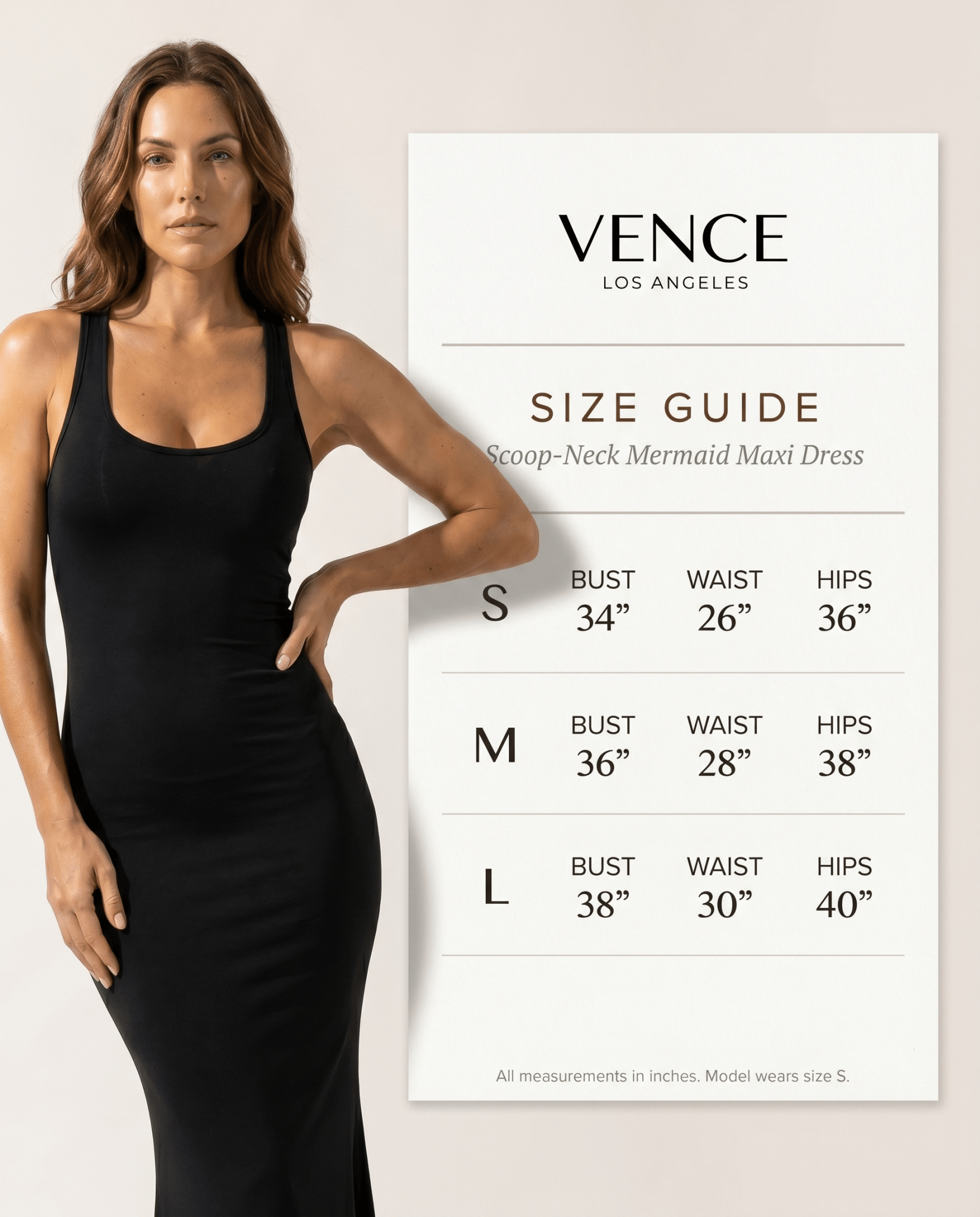 Scoop-Neck Mermaid Maxi Dress - vencé