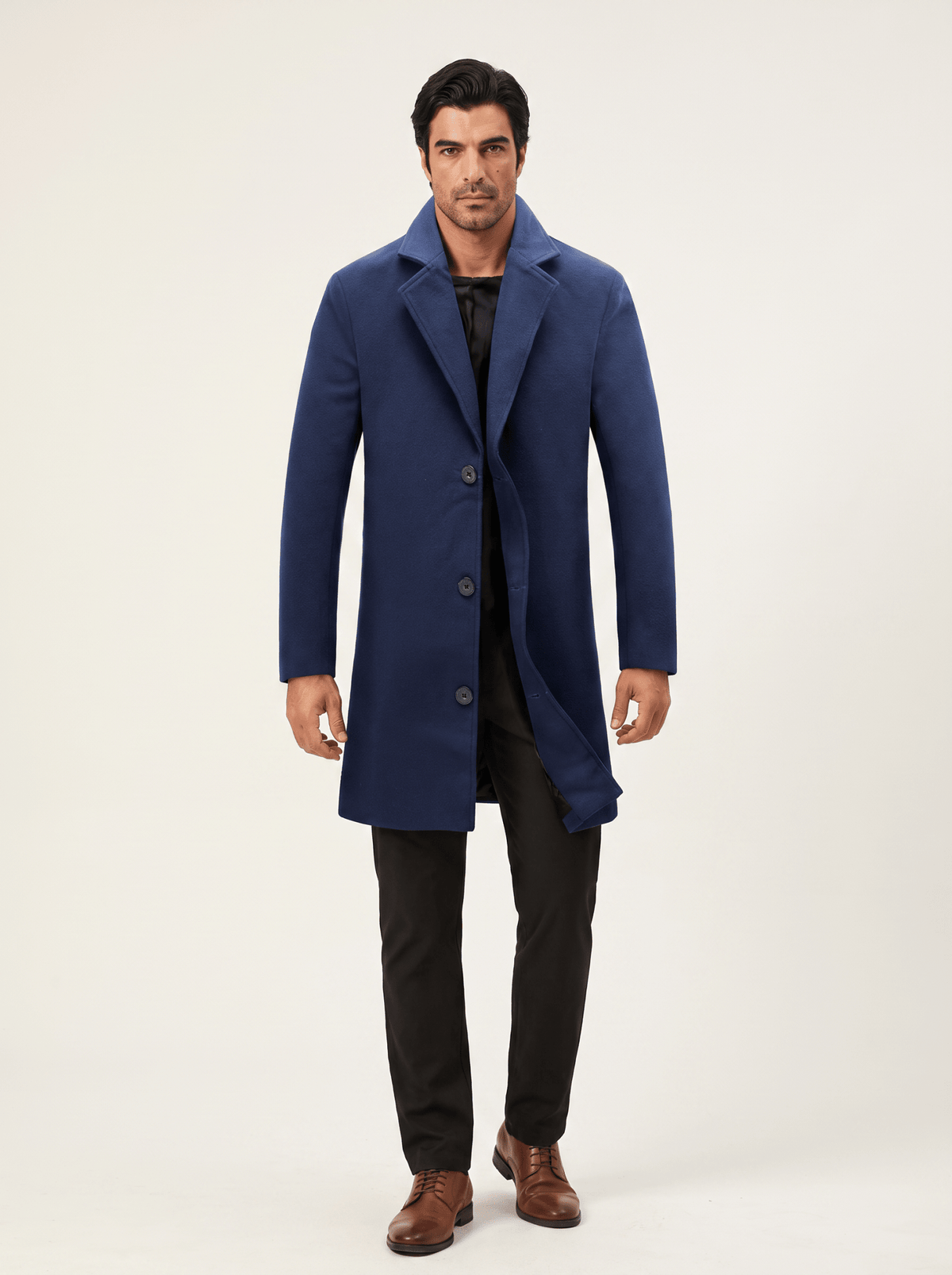 Single-Breasted Wool Overcoat - vencé