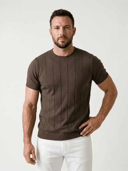 Slim Crew Knit Tee - vencé