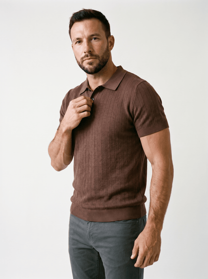 Soft Knit Polo Shirt - vencé