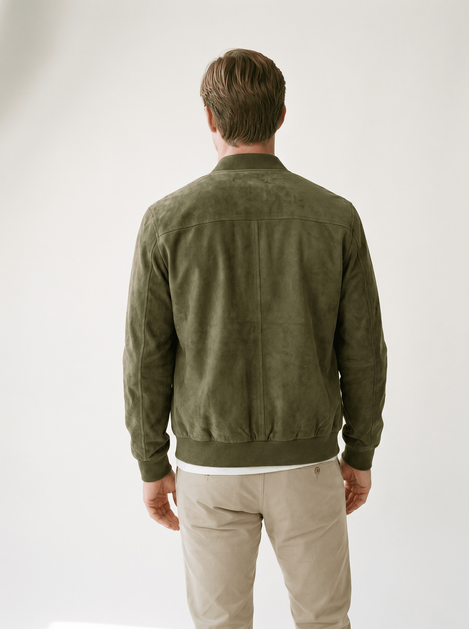 Soft - Suede Stand - Collar Mens Bomber Jacket - vencé