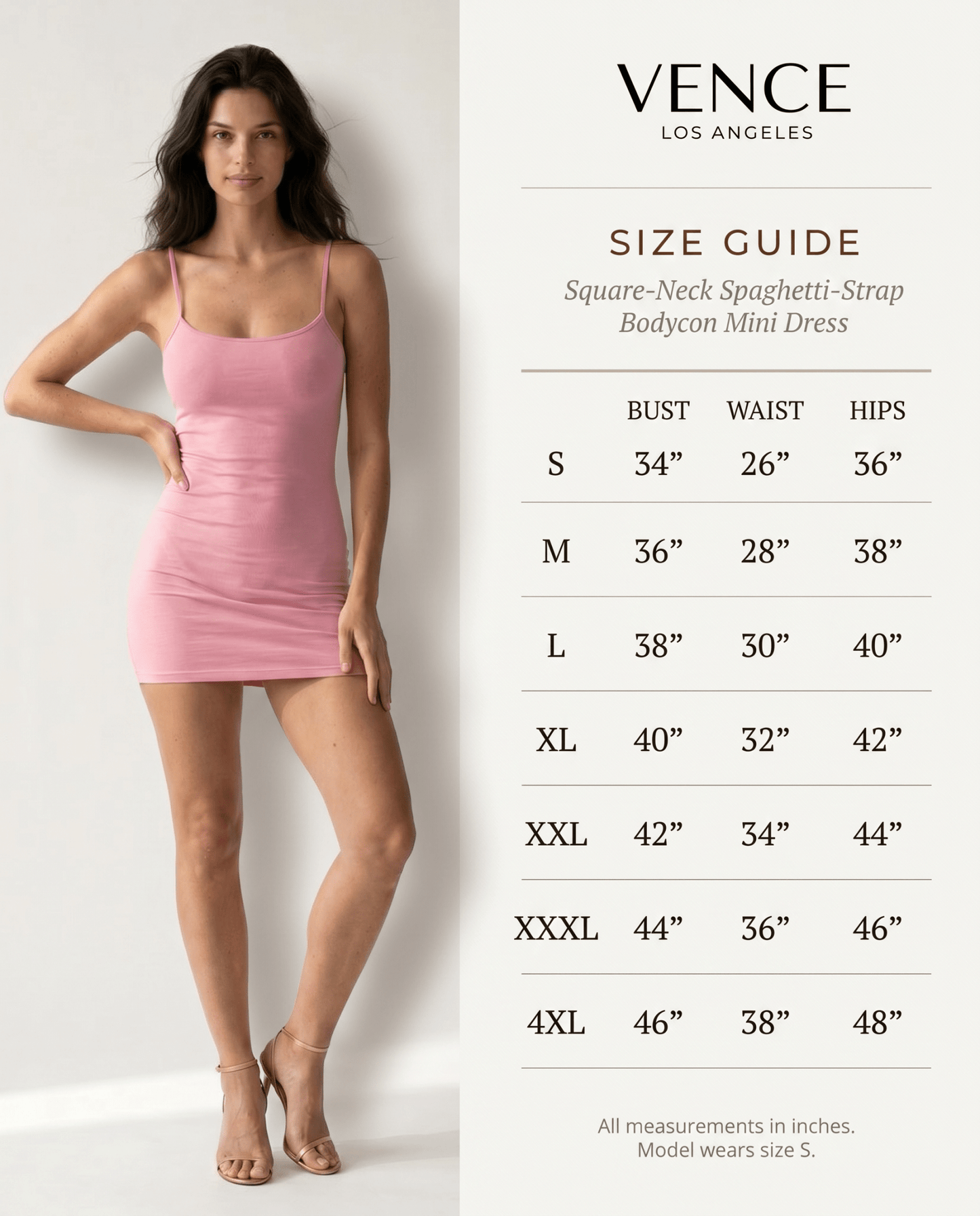 Square-Neck Spaghetti-Strap Bodycon Mini Dress - vencé