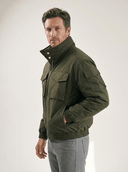 Stand - Collar Padded Workwear Bomber Jacket - vencé