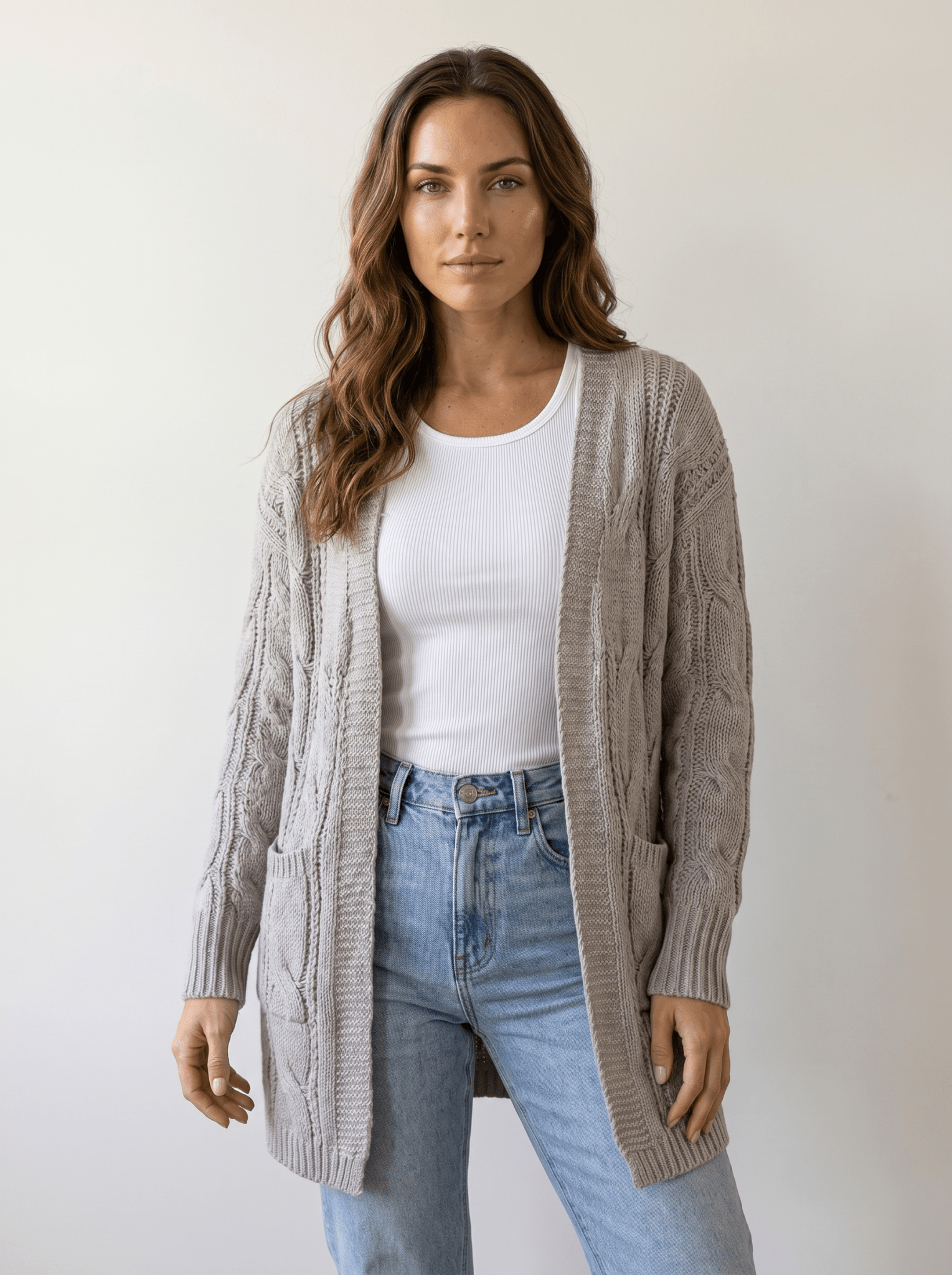 Stripe Open-Knit Mohair Cropped Sweater - vencé