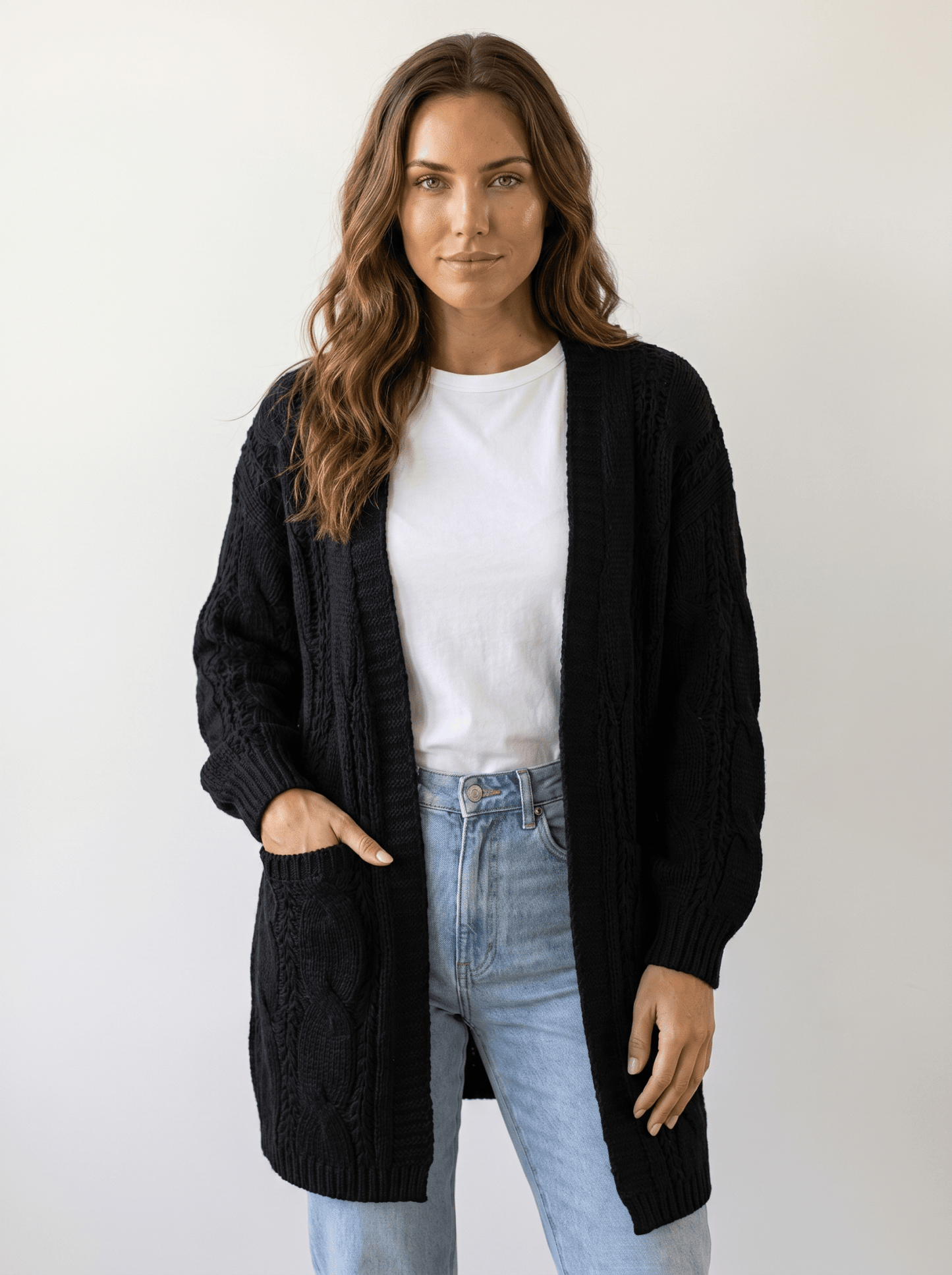 Stripe Open-Knit Mohair Cropped Sweater - vencé