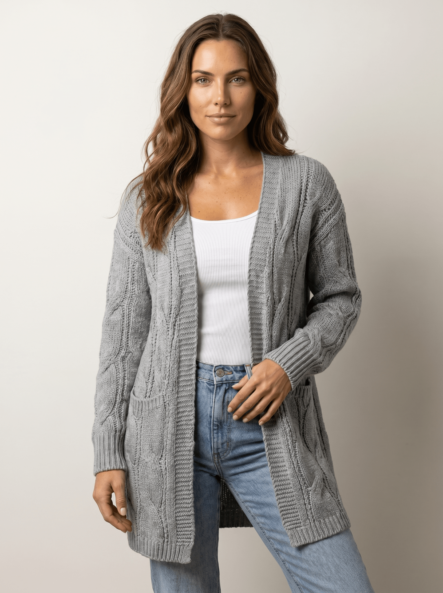 Stripe Open-Knit Mohair Cropped Sweater - vencé