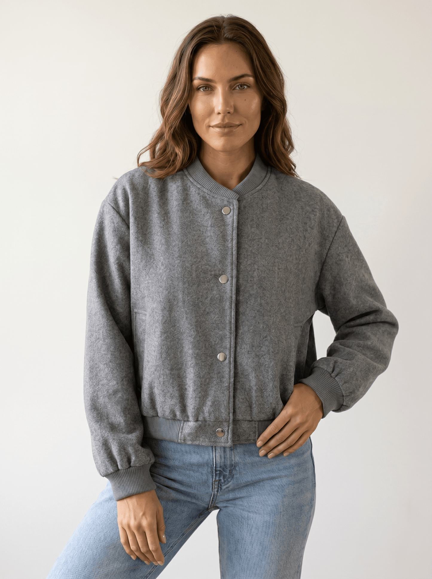 Tweed Cropped Womens Bomber Jacket - vencé