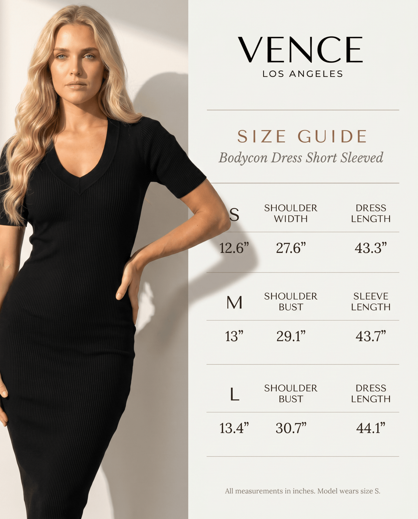 V - neck Bodycon Dress - vencé